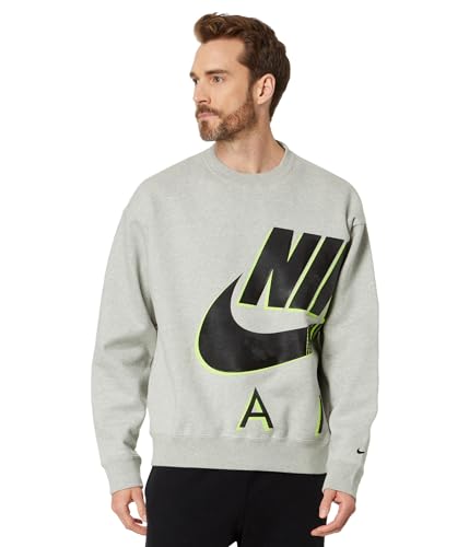 Nike NRG AM Fleece Crew Grey Heather MD at Amazon Women's Clothing